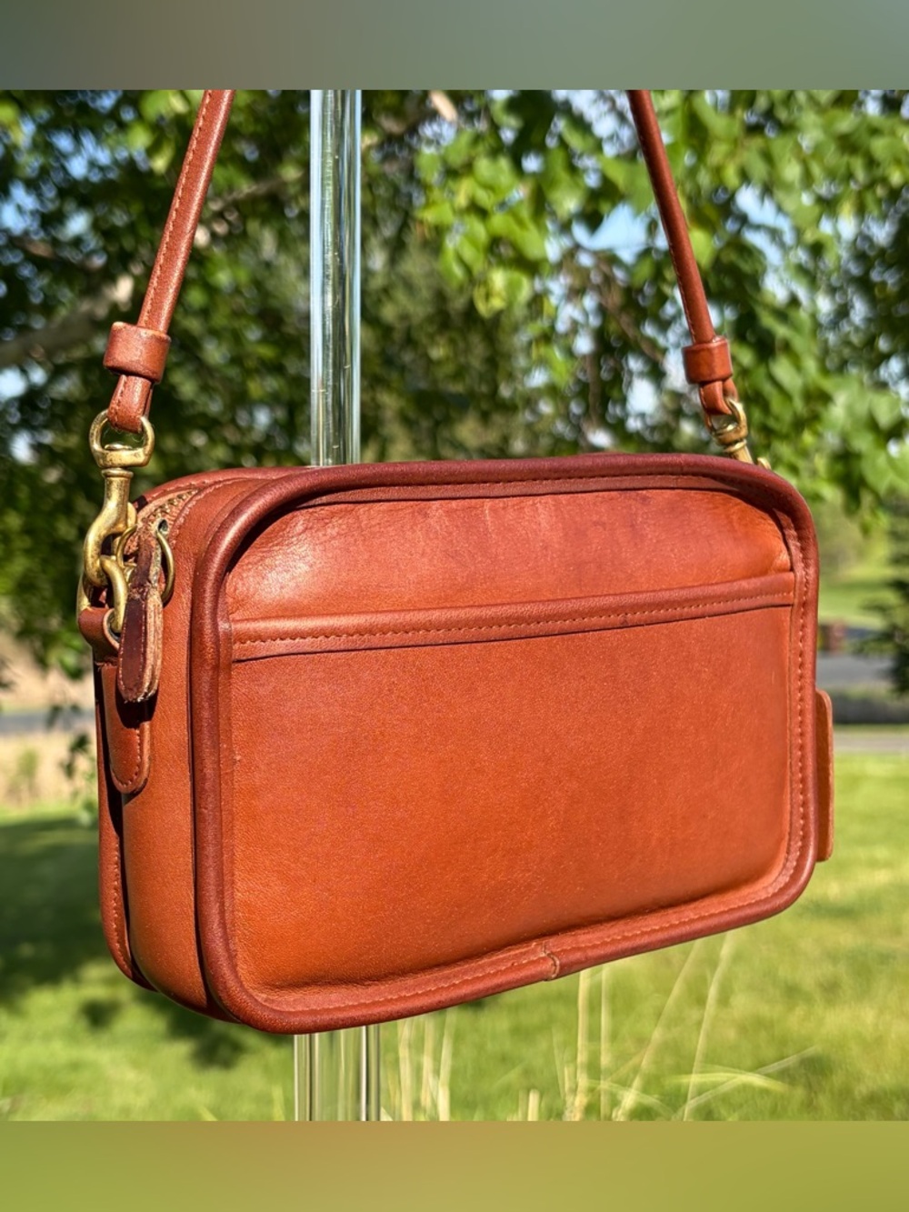 Vintage COACH Carnival Crossbody Saddle Brown Leather 9925 - Picture 4 of 17